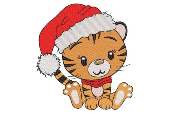 Christmas Tiger: A Festive Embroidery Design Review