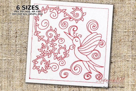 Flying Bird Redwork Design: A Boutique Review