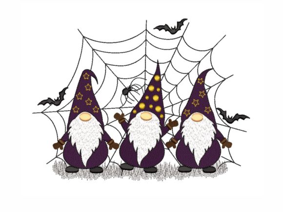 Halloween Gnomes: Cute Embroidery for Gifts