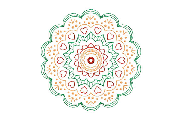 Mandala with Hearts: Sweatshirt Embroidery Review