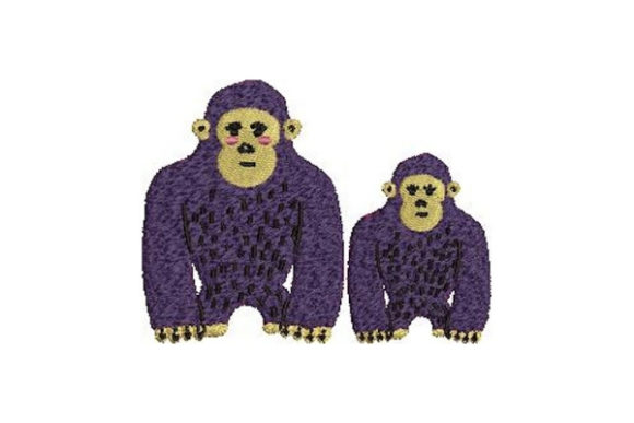 Mom and Baby Gorillas: A Sweet Embroidery Review