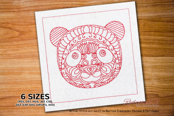 Panda Zentangle: Craft Fair Embroidery Review