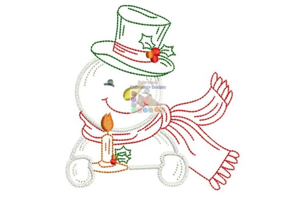 Snowman with Candle: A Boutique Apparel Embroidery Review